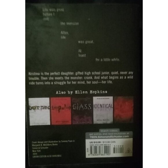 Crank by Ellen Hopkins – YA Novel – Paperback – First Edition - Picture 2 of 2